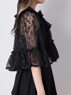 クロスリボンフリルケープ