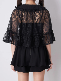 クロスリボンフリルケープ