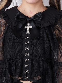 クロスリボンフリルケープ