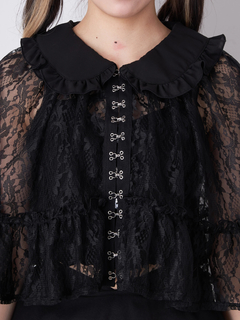 クロスリボンフリルケープ