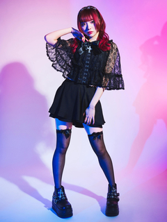 クロスリボンフリルケープ