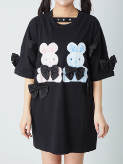 リボンがいっぱいプリントTe