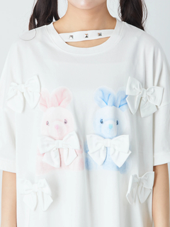 リボンがいっぱいプリントTe