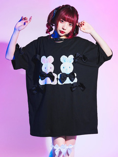 リボンがいっぱいプリントTe