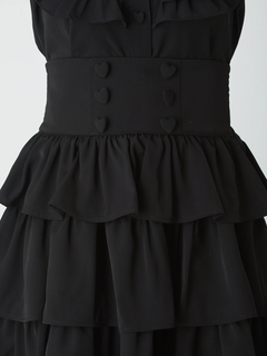 ハートボタンコルセットスカート