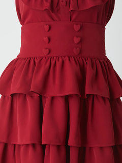 ハートボタンコルセットスカート