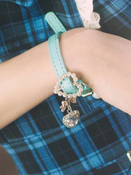 ブルーハート合皮ブレス(ブルー)