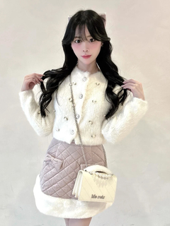 キルティング台形スカート