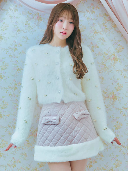 バラフェザーカーデ(ホワイト)