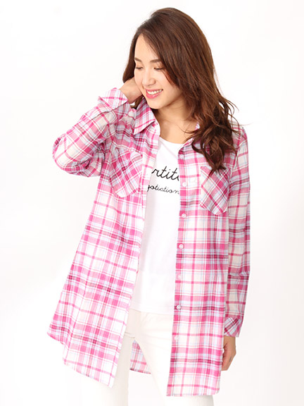 ロゴTシャツ付きオーバーシャツSET