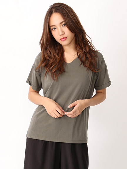 ピーチモダールタックＴシャツ
