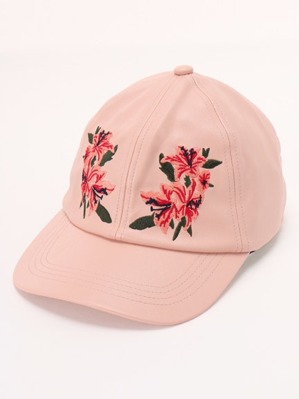 フラワー刺繍レザーキャップ Cecil Mcbee セシルマクビー のキャップ ファッション通販 Ailand アイランド