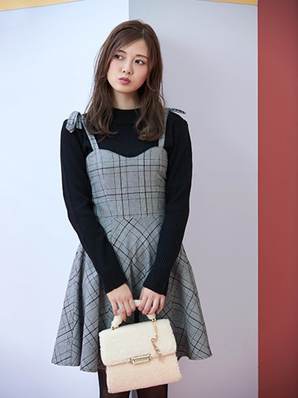 インナー付きグレンチェックワンピース Cecil Mcbee セシルマクビー のセットアイテム ファッション通販 Ailand アイランド