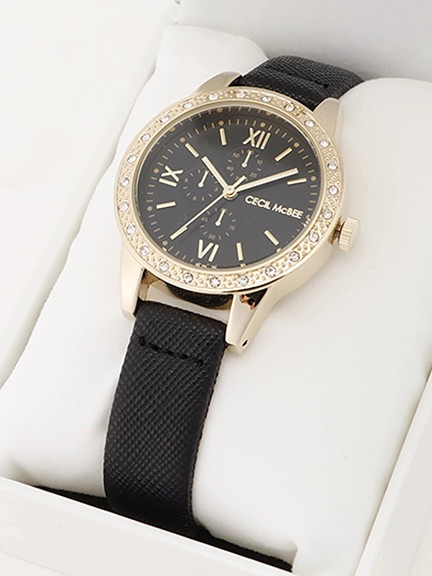 ラインストーン付きアンティーク調腕時計 Cecil Mcbee セシルマクビー の時計 ファッション通販 Ailand アイランド
