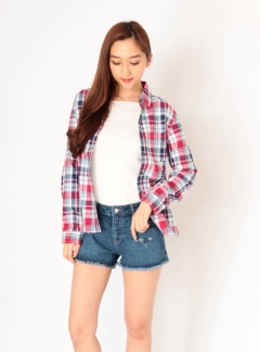 チェックシャツ デニムショートパンツ Cecil Mcbee セシルマクビー のショートパンツ ファッション通販 Ailand アイランド チェックシャツ デニムショートパンツ Cecil Mcbee セシルマクビー のショートパンツ ファッション通販 Ailand アイランド