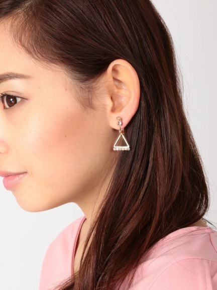 ストーン付きトライアングルイヤリング Cecil Mcbee セシルマクビー のピアス イヤリング ファッション通販 Ailand アイランド