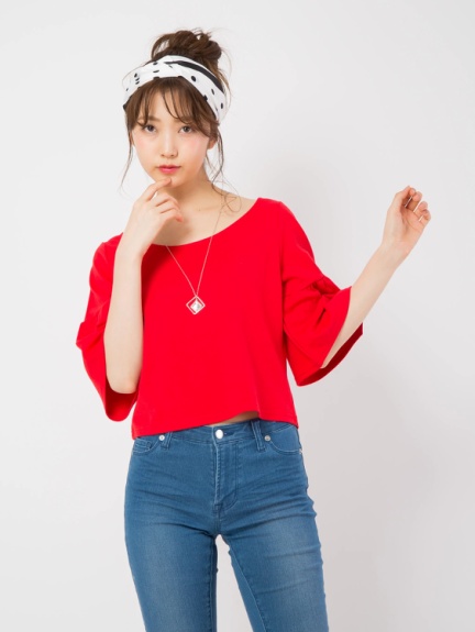 ネックレス付袖フレアカットソー Cecil Mcbee セシルマクビー のtシャツ カットソー ファッション通販 Ailand アイランド