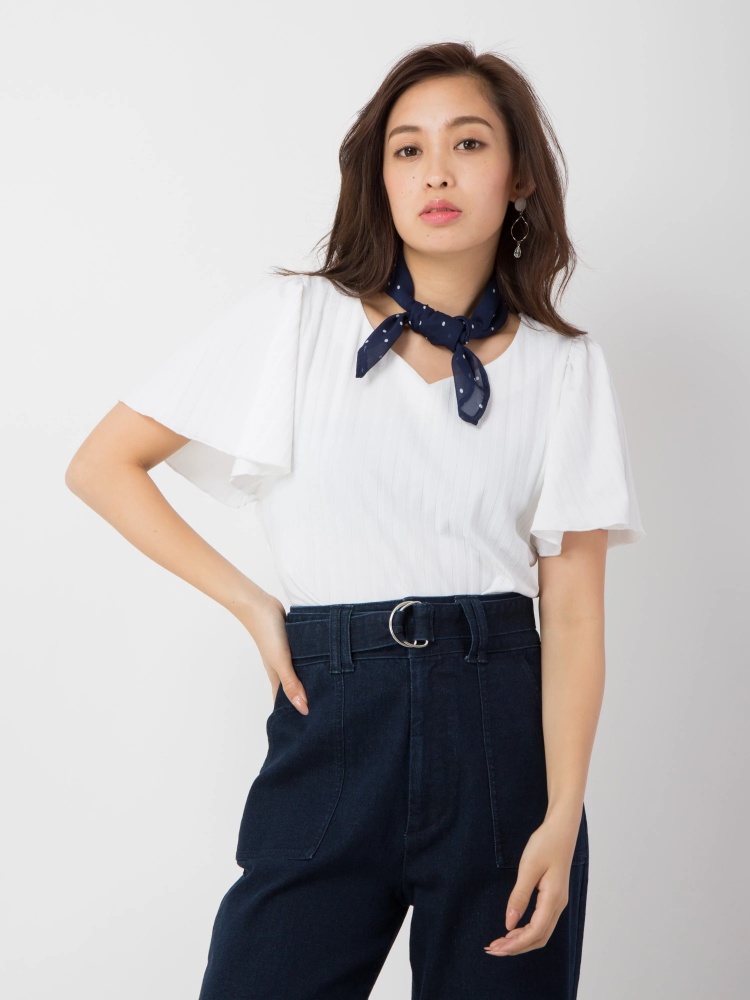 スカーフ付きリブtシャツ Cecil Mcbee セシルマクビー のtシャツ カットソー ファッション通販 Ailand アイランド