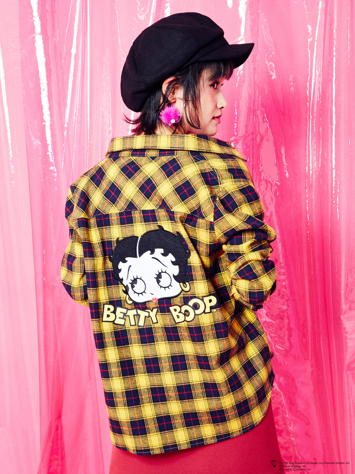 【Betty Boop™】チェックシャツ