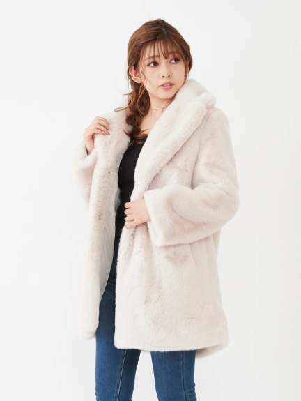 衿付きbigファーコート Cecil Mcbee セシルマクビー のコート ファッション通販 Ailand アイランド