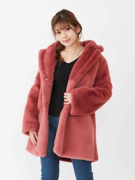 衿付きbigファーコート Cecil Mcbee セシルマクビー のコート ファッション通販 Ailand アイランド