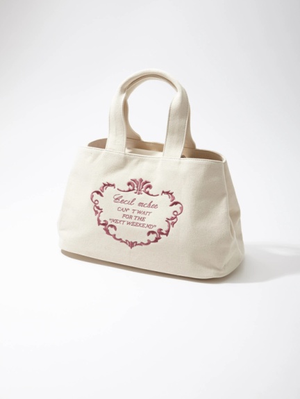 刺繍入りトートbag Cecil Mcbee セシルマクビー のトートバッグ ファッション通販 Ailand アイランド