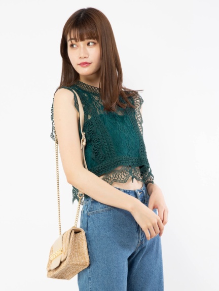 総レースノースリtops Cecil Mcbee セシルマクビー のシャツ ブラウス ファッション通販 Ailand アイランド