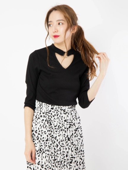 チョーカー風テレコtops Cecil Mcbee セシルマクビー のtシャツ カットソー ファッション通販 Ailand アイランド