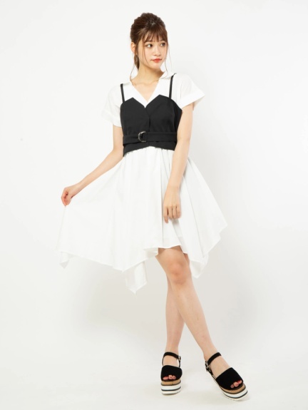 ビスチェ付きシャツワンピース Cecil Mcbee セシルマクビー のシャツワンピ ファッション通販 Ailand アイランド