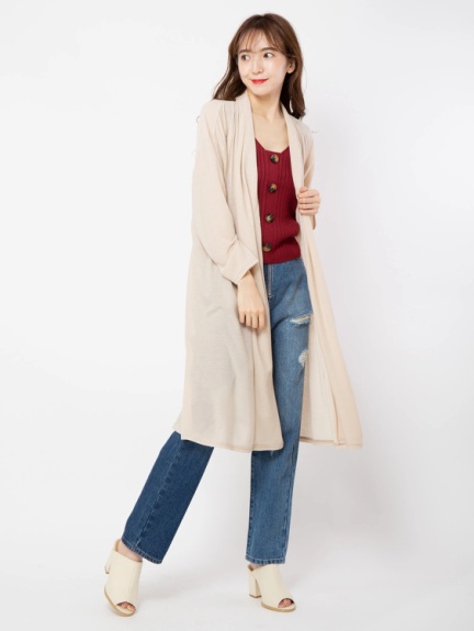 ウエストリボンロングカーデ Cecil Mcbee セシルマクビー のカーデ ファッション通販 Ailand アイランド