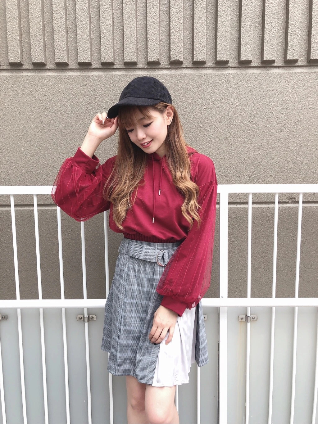 フロントプリーツデザインスカート