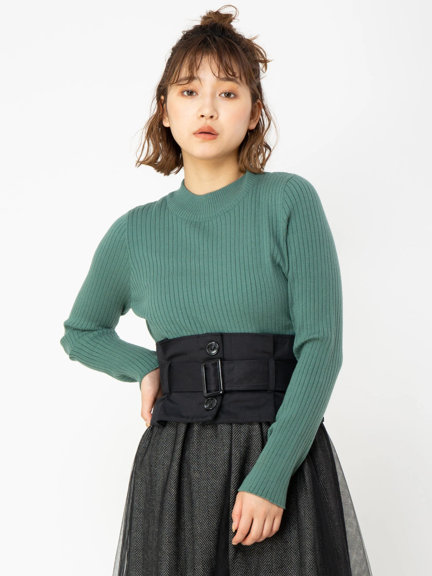 プチハイリブニット