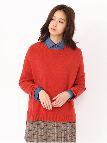 ゆるニット＋シャンブレーシャツSET