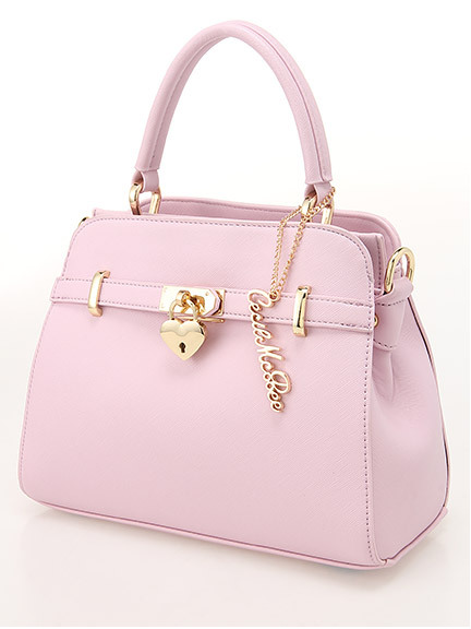ハートモチーフフェイクレザーワンハンドルBag