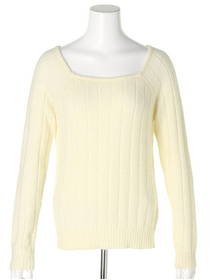 アンゴラ混リブニットTOPS