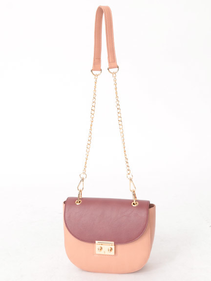 異素材切替えセミサークルBAG
