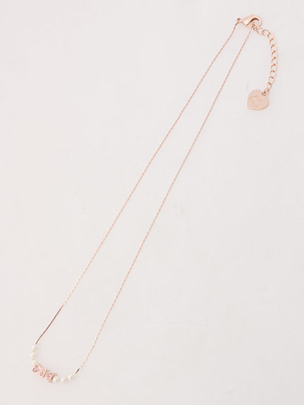 仙台限定　パール×プチリボンネックレス