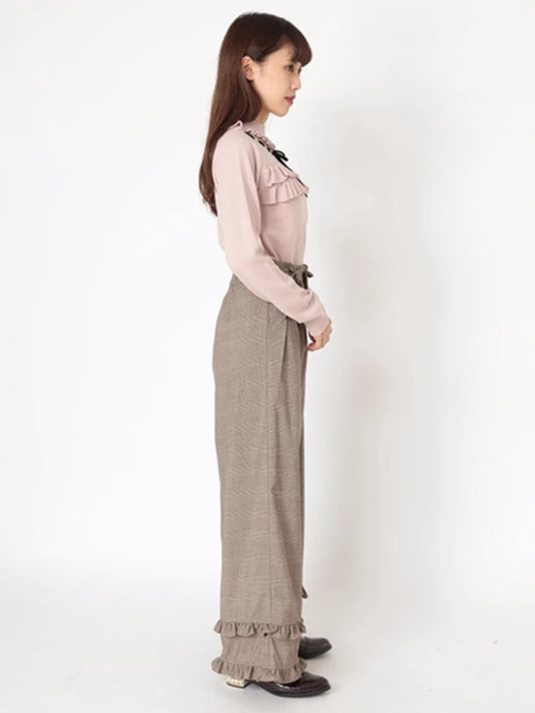 【ALAIA】プリーツコットンポプリンワイドレッグパンツ Alaïa Pleated cotton poplin wide-leg pants ALAÏA