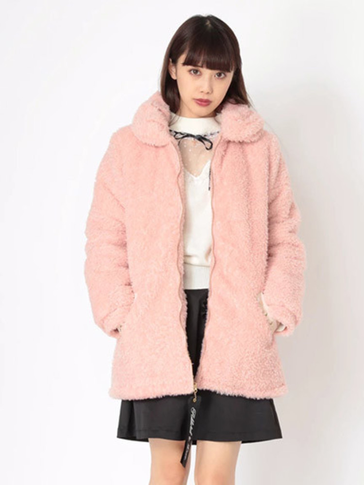 Ank Rouge ギャザー中綿コート ピンク ギャザー中綿コート - Ank Rouge(アンクルージュ)のコート