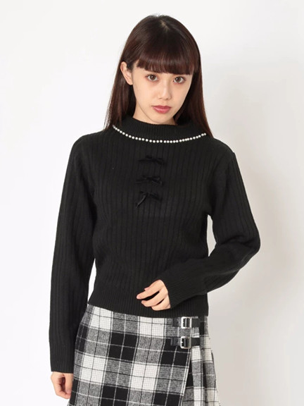 フロントパールリボンTOPS