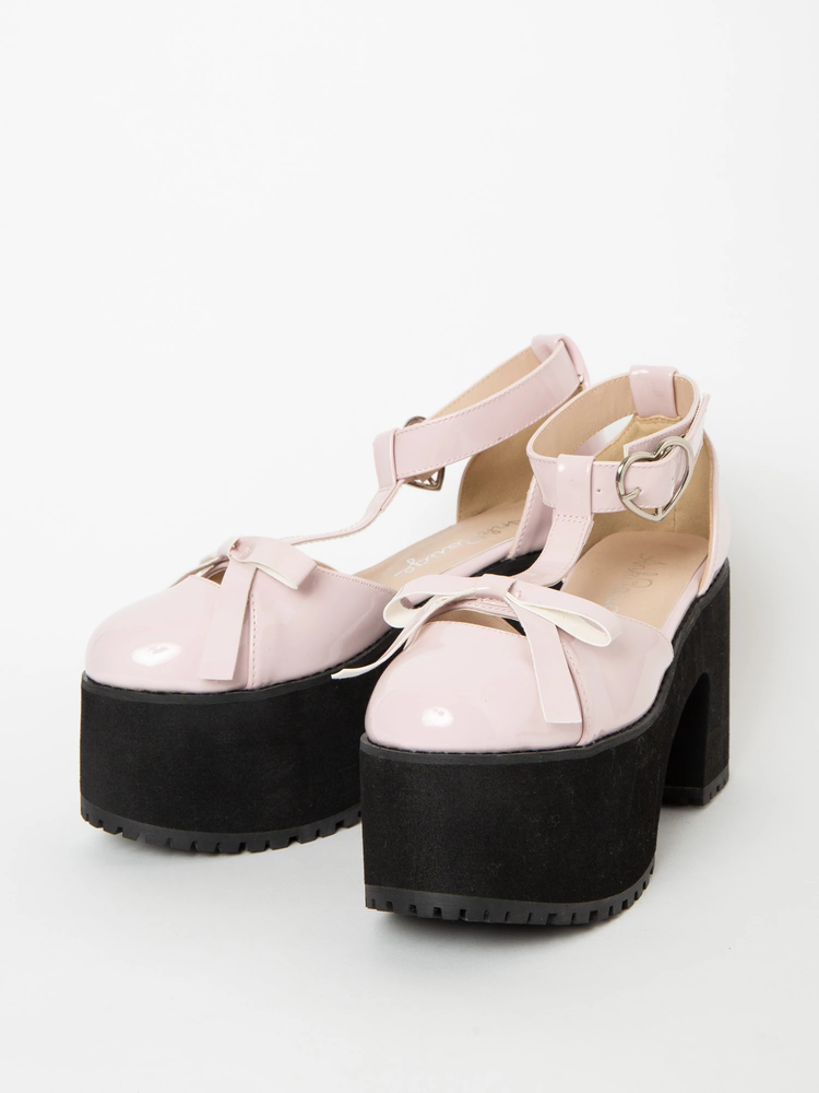 リボンストラップ厚底シューズ - Ank Rouge(アンクルージュ)のシューズ