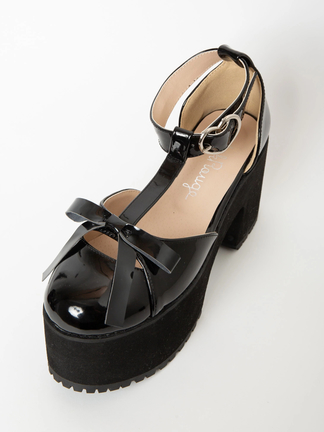 リボンストラップ厚底シューズ - Ank Rouge(アンクルージュ)のシューズ