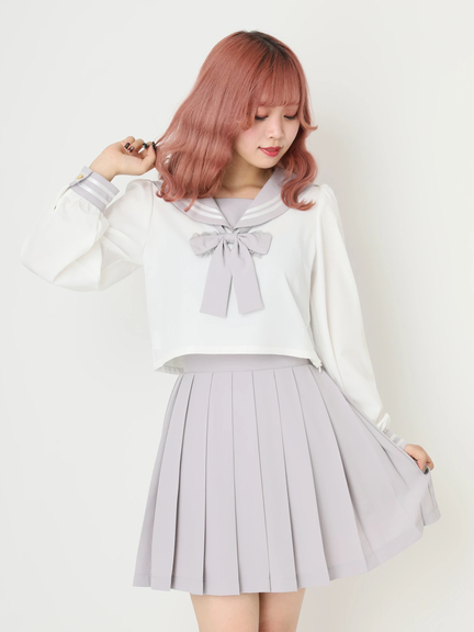 スクールプリーツスカート(グレー)