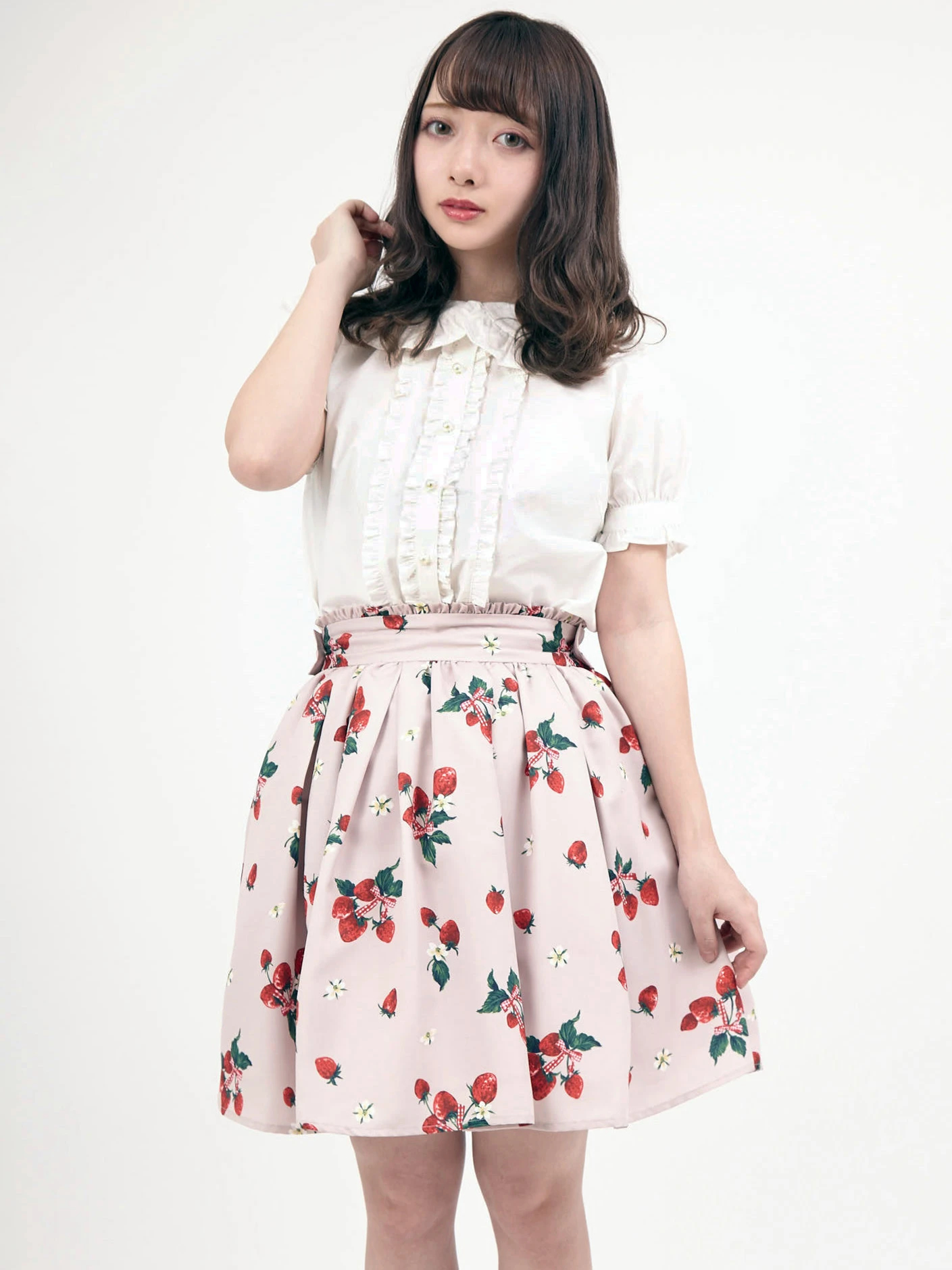 StrawberryBouquetスカート - Ank Rouge(アンクルージュ)のスカート 