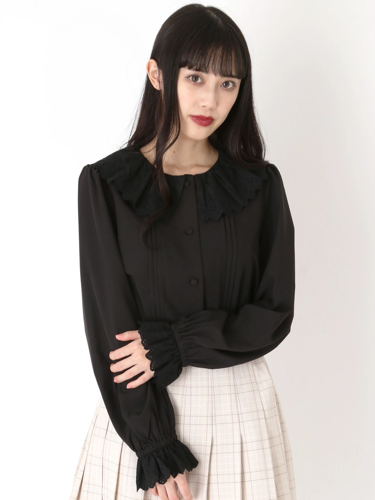 アンクルージュ トップス ブラウス スカート レース切り替えブラウス - Ank Rouge(アンクルージュ)のシャツ