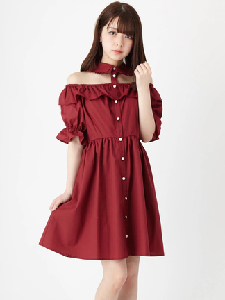 アンクルージュ ワンピース クロスくりぬきAラインワンピース - Ank Rouge(アンクルージュ