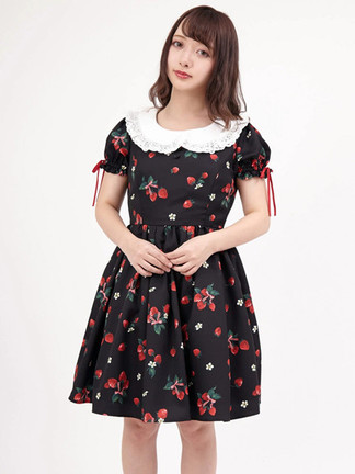 【 新品 ・ タグ付 】 Ank Rouge いちご柄 ワンピ ベリー ピンク 01_001.jpg