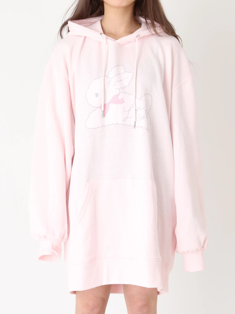 ラビットプリントBIGパーカー - Ank Rouge(アンクルージュ)のパーカ