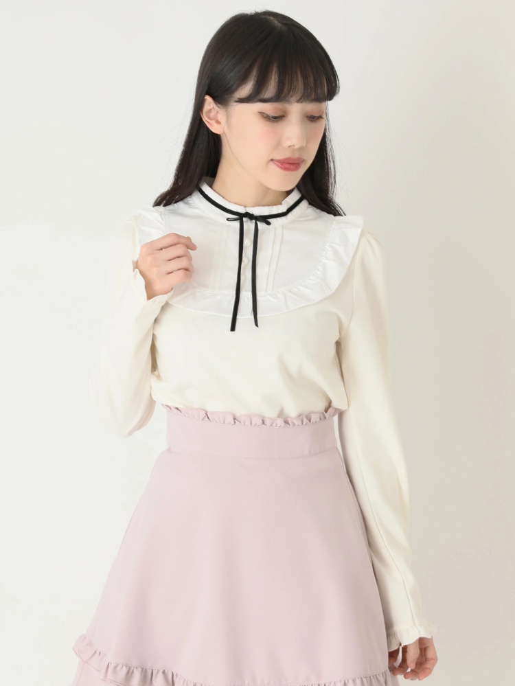 ヨークフリルスタンドカラーtops Ank Rouge アンクルージュ のtシャツ カットソー ファッション通販 Ailand アイランド