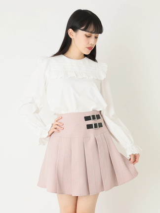 CHANELストライプ フリンジ付き ウールニットスカート ヨーク切替ストライププリーツSK - Ank Rouge(アンクルージュ)の